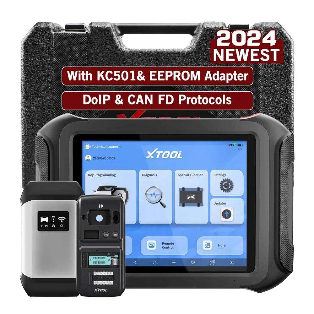 Advanced Key Programming Tool XTOOL X100 MAX IMMO & Key Programmer With KC501 All Systems Diagnosis Bi-Directional Scan