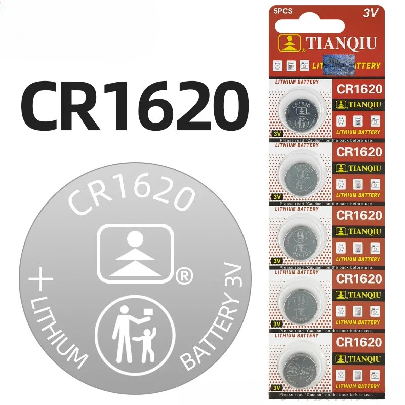 5-100pcs CR1620 3V Lithium Battery High-Capacity 70mAh LM1620 BR1620 ECR1620 KCR1620 1620 5009LC Coin Cells Watch Toys Batteries