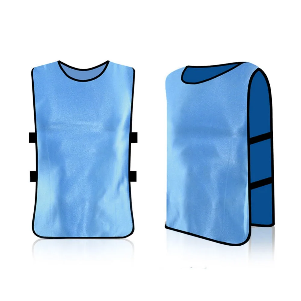12pcs Polyester Practice Vest Sleeveless Black Trim Team Training Bib Breathable Quick Dry Team Practice Vest