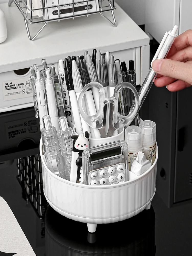 Multifunctional Desktop Rotating Makeup Brush Storage Box, Cosmetics Rack, Desktop Vanity, Eyeshadow Brush, Lipstick Box, Pen Holder