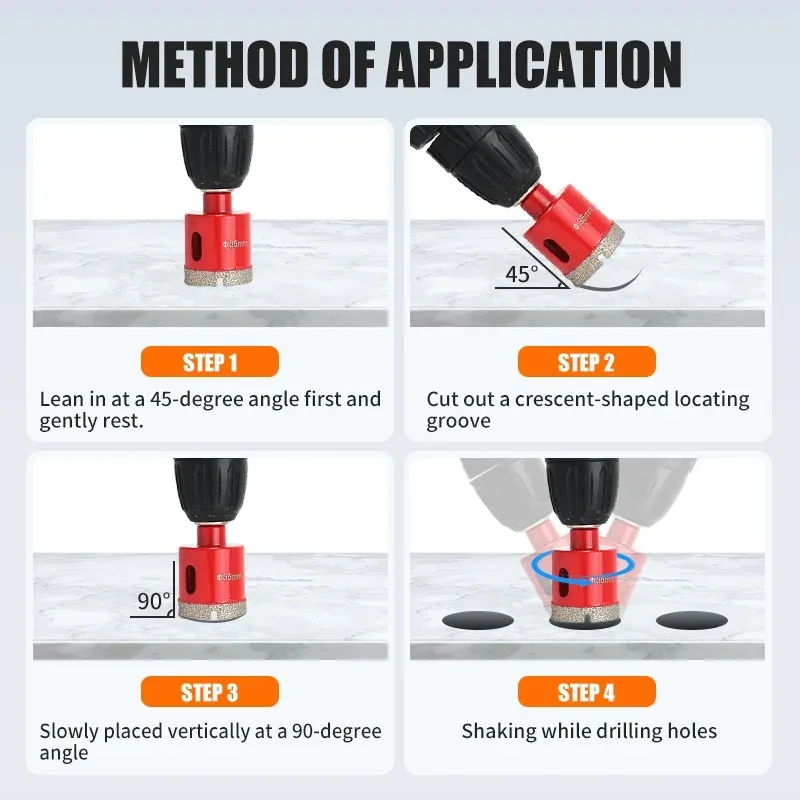 12Pcs Diamond Drill Bit Set 6-35mm Hole Saw Kit for Tile Glass Marble Granite Stone Ceramic Drywall Drilling Hand Tools view 5