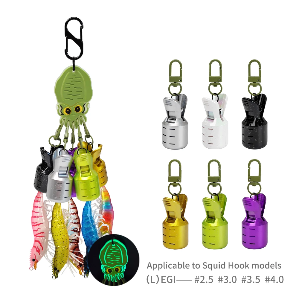 6pcs\L Squid Jig Hook Protective Sleeves Guard Cover for EGI Soft Bait Fishing Tackle Accessories Safe Storage Case