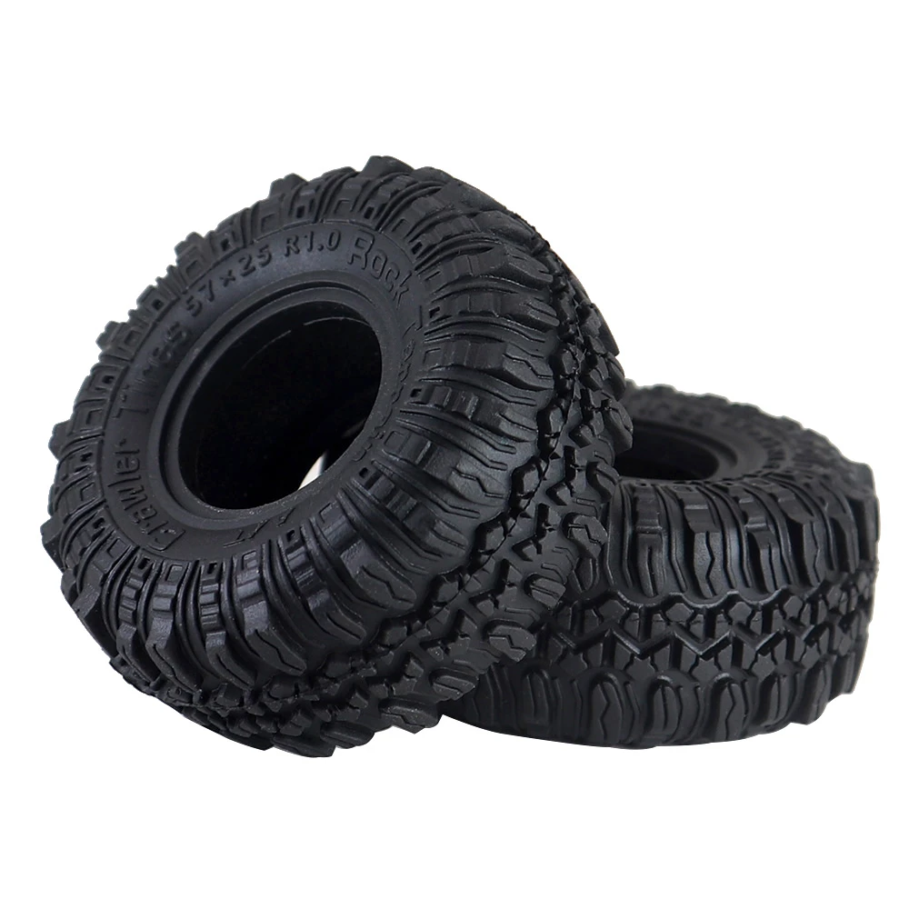 1.0 นิ้วยาง 57x25 มม.1/24 Rc Crawler รถบรรทุกรถสําหรับ Fms Fcx24 Axial Scx24 Axi00001 Axi00002 Gladiator 1/18 Traxxas Trx4m