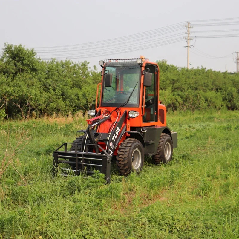 TITAN Chinese Cheap Used New Compact Shandong Garden Tractor Snow Plow Front End 0.8 Ton Mini Wheel Loader For Sale