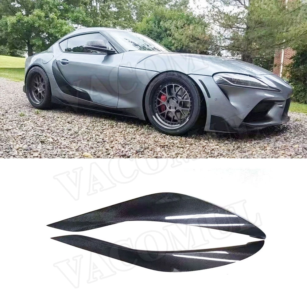 VACOMUL For Toyota Supra A90 Coupe 2 Door 2019 2020 Carbon Fiber Car Door Side Fender Vents Trims Frame Decoration Cover FRP