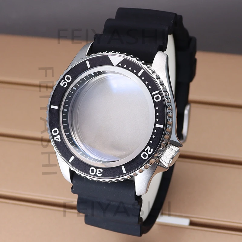 

42.5mm NH35 Men's Luxury Watch Case Rubber Strap Sapphire Glass For Mod SKX007 Seiko NH35 NH36 NH38 NH34 Movts 10ATM 28.5mm Dial
