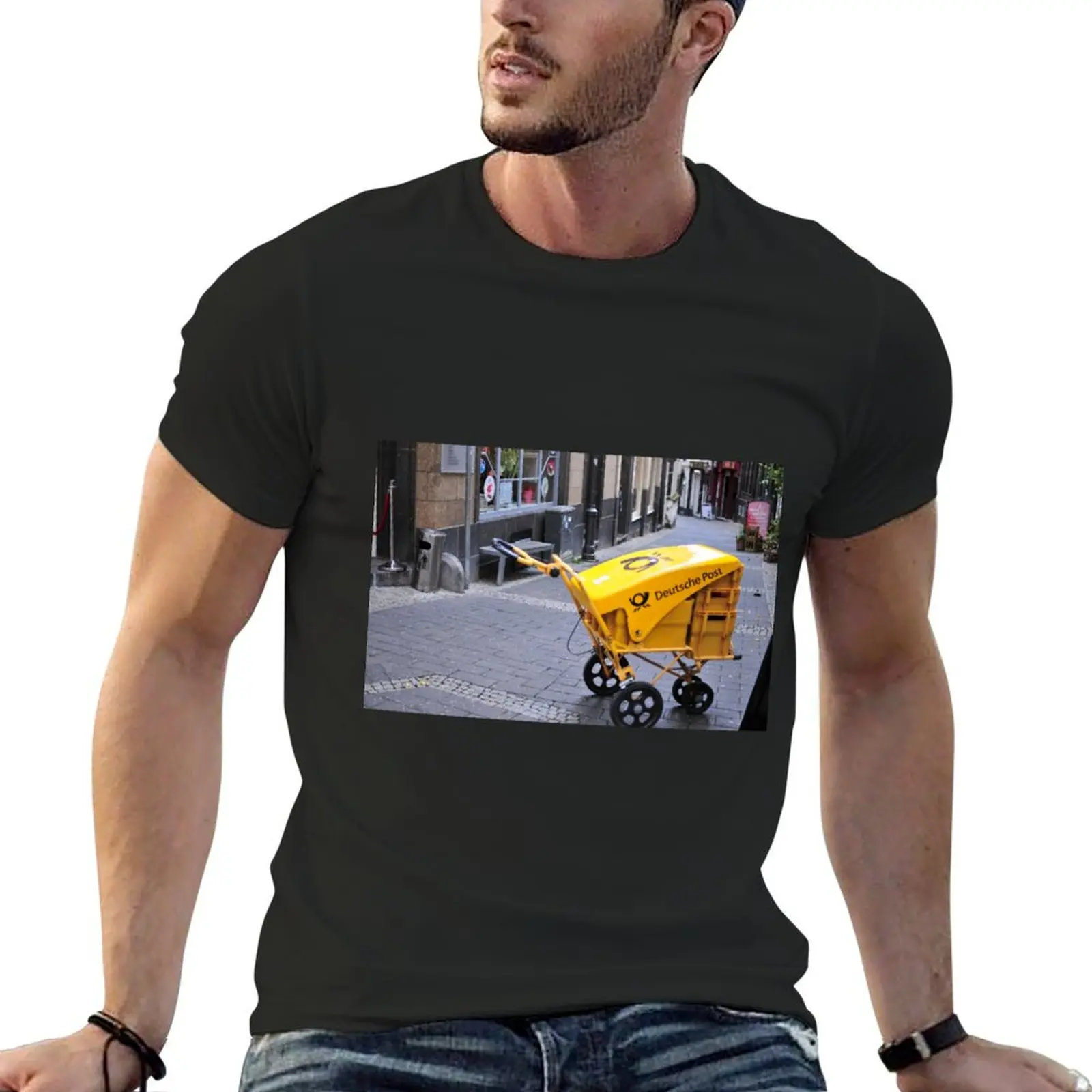 Deutsche Post Trolley T-Shirt Shirts Grafik T-Shirts Schweiß Grafik Shirts Männer