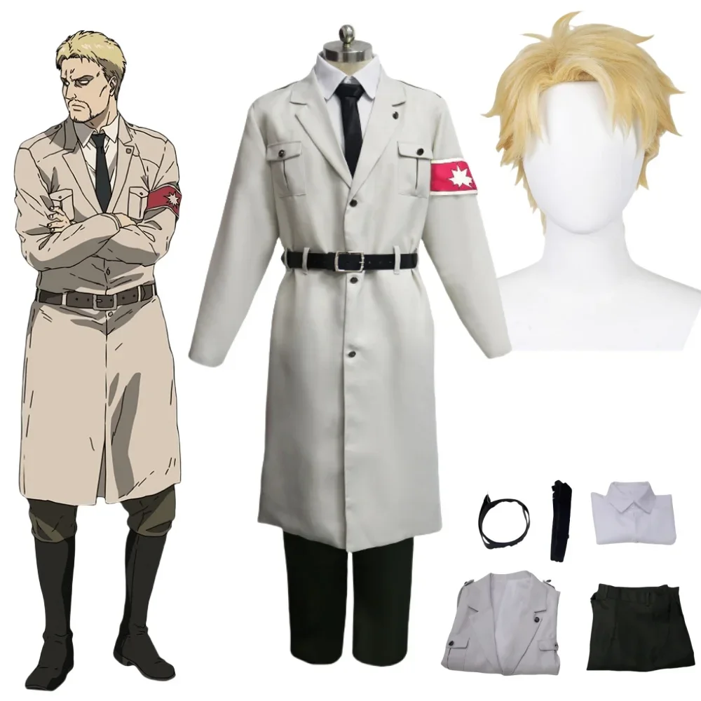 

Reiner Braun Cosplay Anime Titan Costume Wig Cosplay Marley Officer Uniform Halloween Clothes