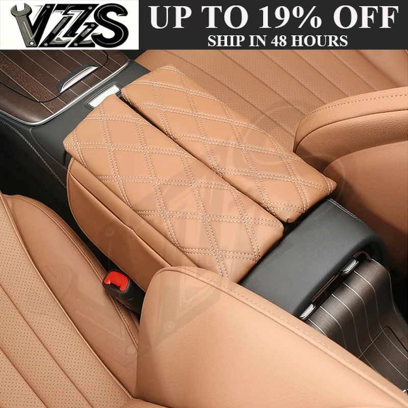 Center Console Armrest Box Cover Pad For Mercedes Benz E Class W214 E260 E300 2024 2025 Leather Anti-Scratch Car Accessories