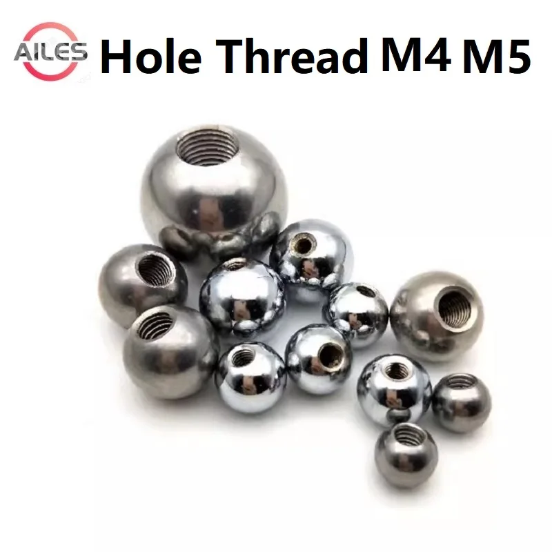 

Metric Thread Solid Half Thread Blind Hole Balls 4mm 5mm Half Through Hole M4 M5 Nut Balls Beads 304 Stainless Steel