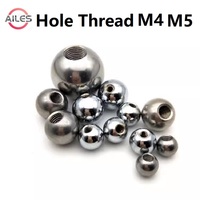 Metric Thread Solid Half Thread Blind Hole Balls 4mm 5mm Half  Through Hole M4 M5 Nut Balls Beads 304 Stainless Steel