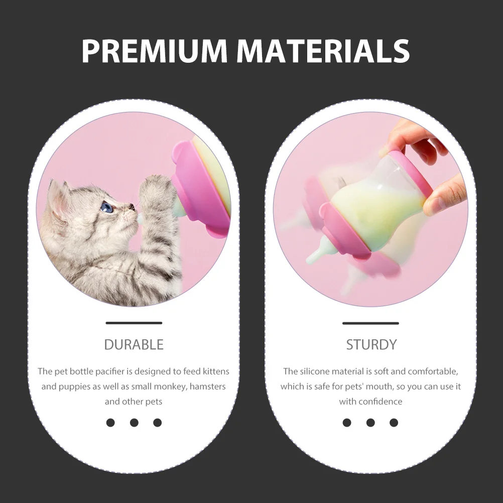 

20Pcs Pet Using Feeders Kitten Puppy Pacifiers Soft Silicone Feeding Tools for Small Pets Cats Dogs Hamsters Pet Using Feeders