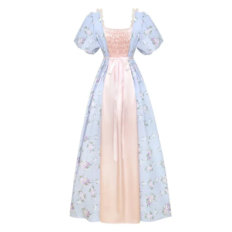 

Средневековое викторианское элегантное бальное платье, женское платье для чаепития с высокой талией, сценическое представление, карнавальный костюм на Хэллоуин, sf/1