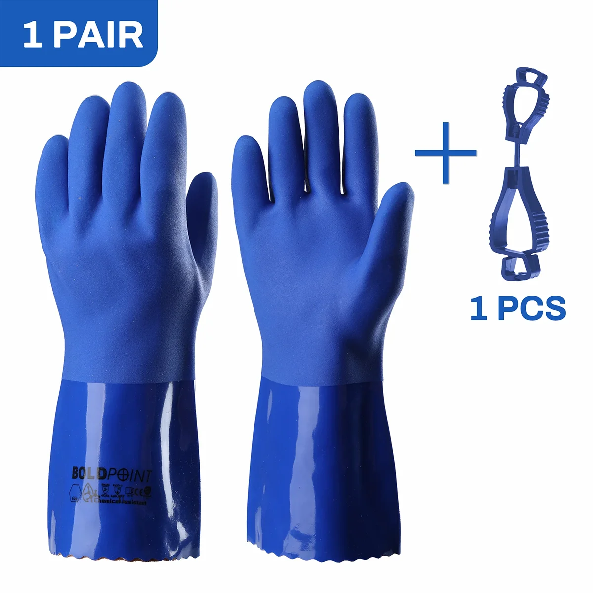 luvas de pvc azul com manguito estendido luvas quimicas acido resistente a oleo antiderrapante para industrial agricola 12 em par 01