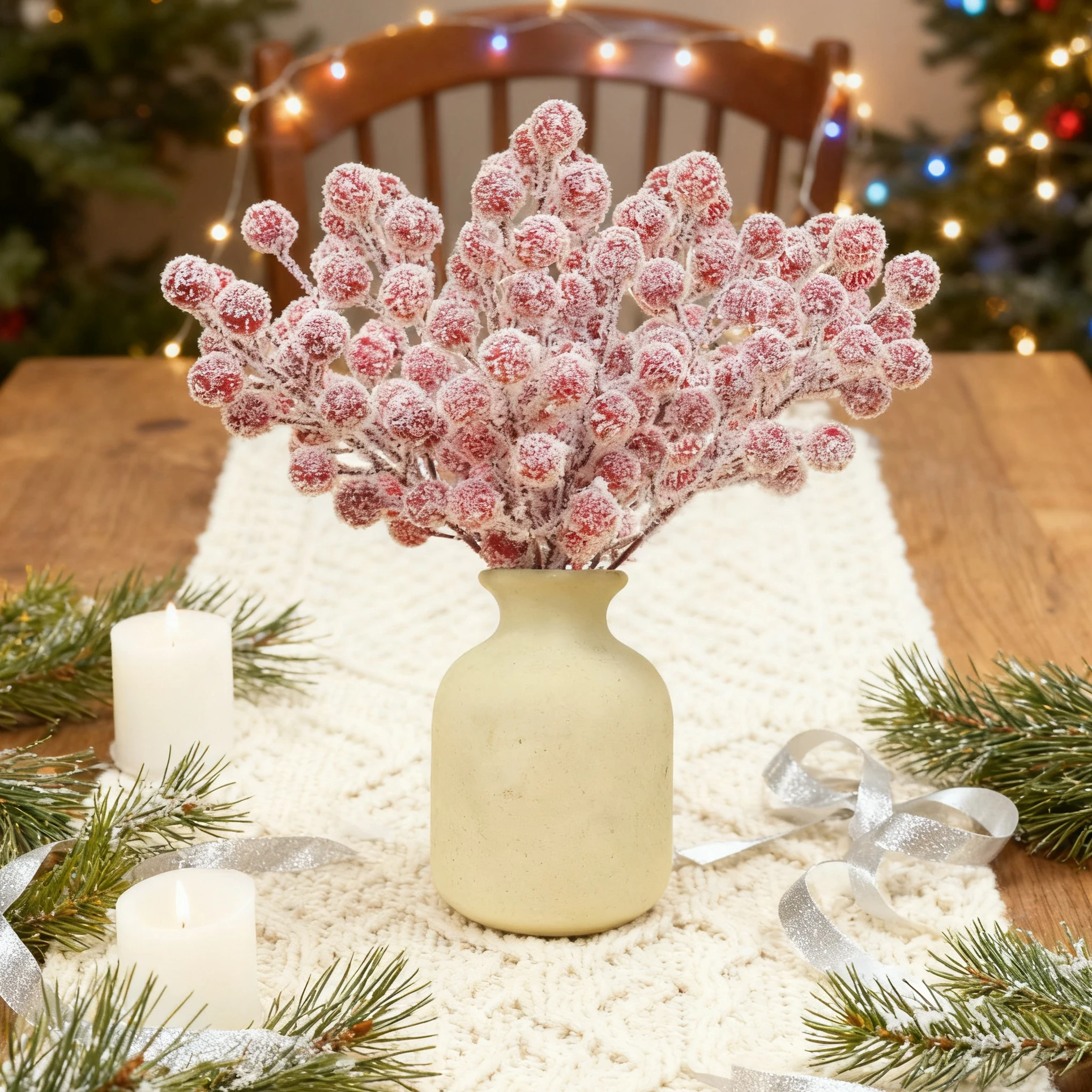 5/10 stücke Künstliche pflanzen Holly Kleine Rote Frucht Großhandel Weihnachten Hause Zimmer Hochzeit Diy geschenk Tisch Dekor Blume schießen Prop