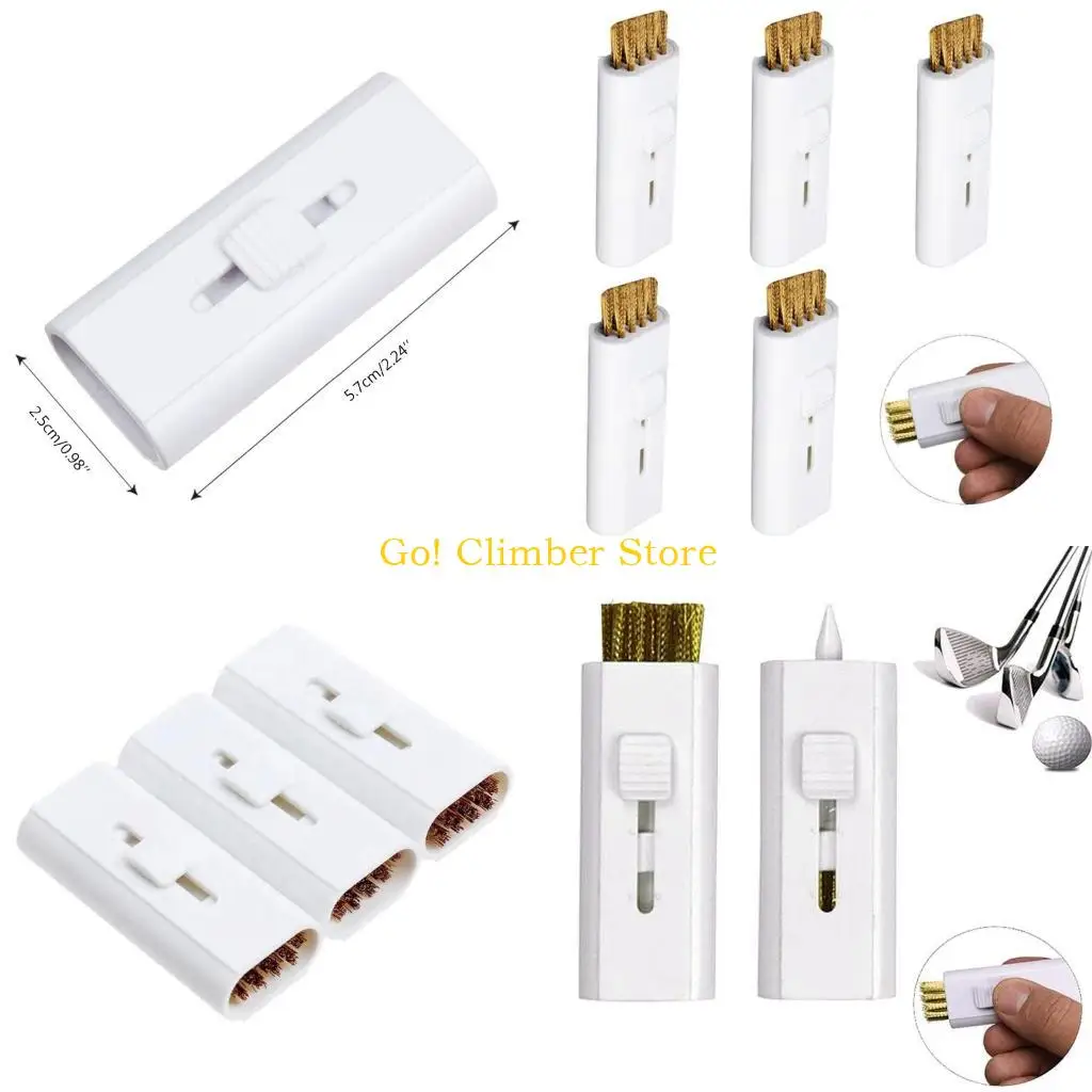 

Q84C 4pcs/Pack Golf Club Brushes Pocket Golf Club Retractable Groove Brush for Cleaning Golf Heads Golf Ball and Shoes