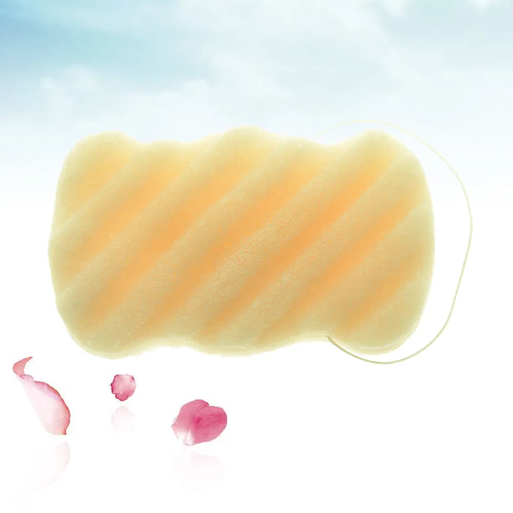

Konjac Bath Sponge Wave Design Natural Skin Care Exfoliating Facial Body Sponge for Deep Pore Cleansing Women Men Sensitive Skin