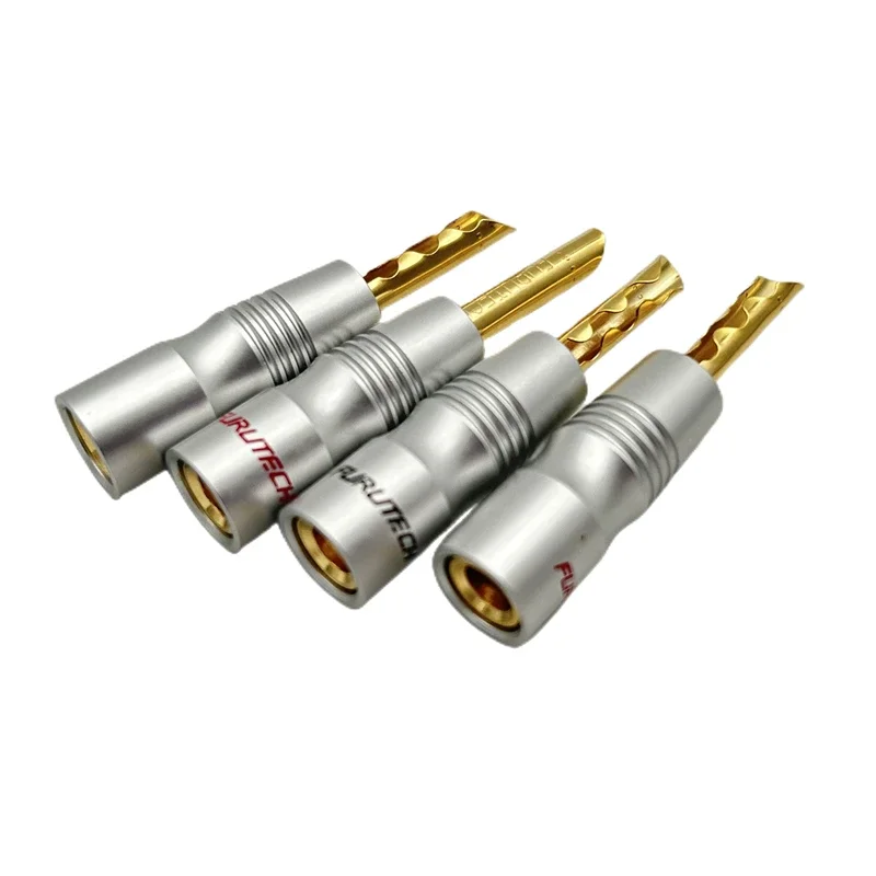 4Pcs Furutech BFA Banana Plug Screw Locking HiFi Audio Adapter 5mm Amplifier Speaker Cable Connector