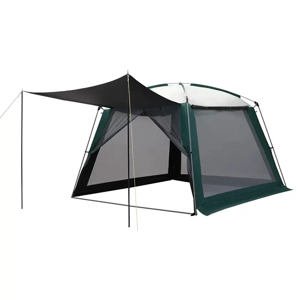 

Vinyl durable Waterproof Portable Family Canvas Tent 8-10 Persons Camping Tent Outdoor Sun protection Tent For Campsite
