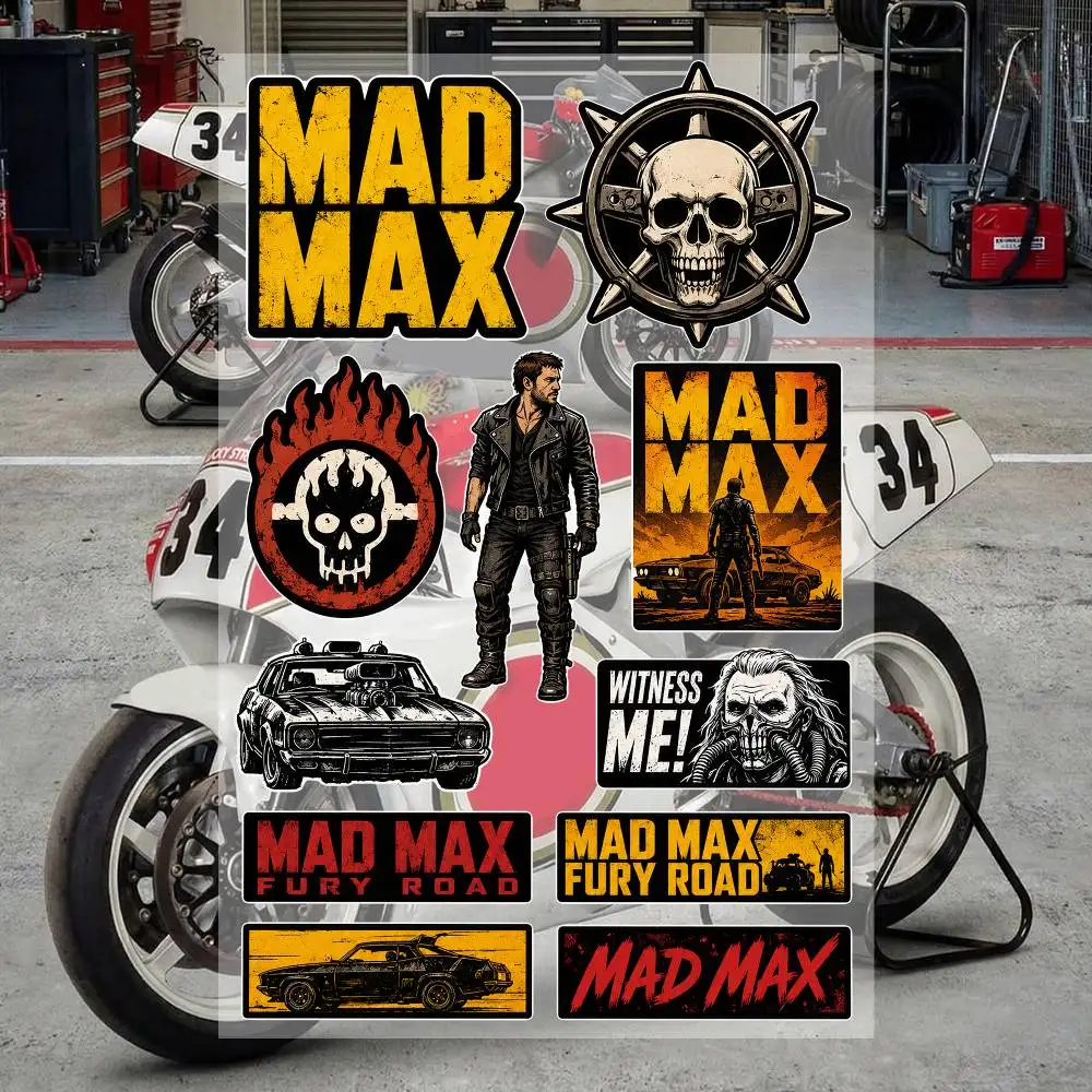 M-ad M-ax Ästhetische Graffiti Wasserfeste PVC-Aufkleber für Auto Motorrad Skateboard Helm Notizbuch