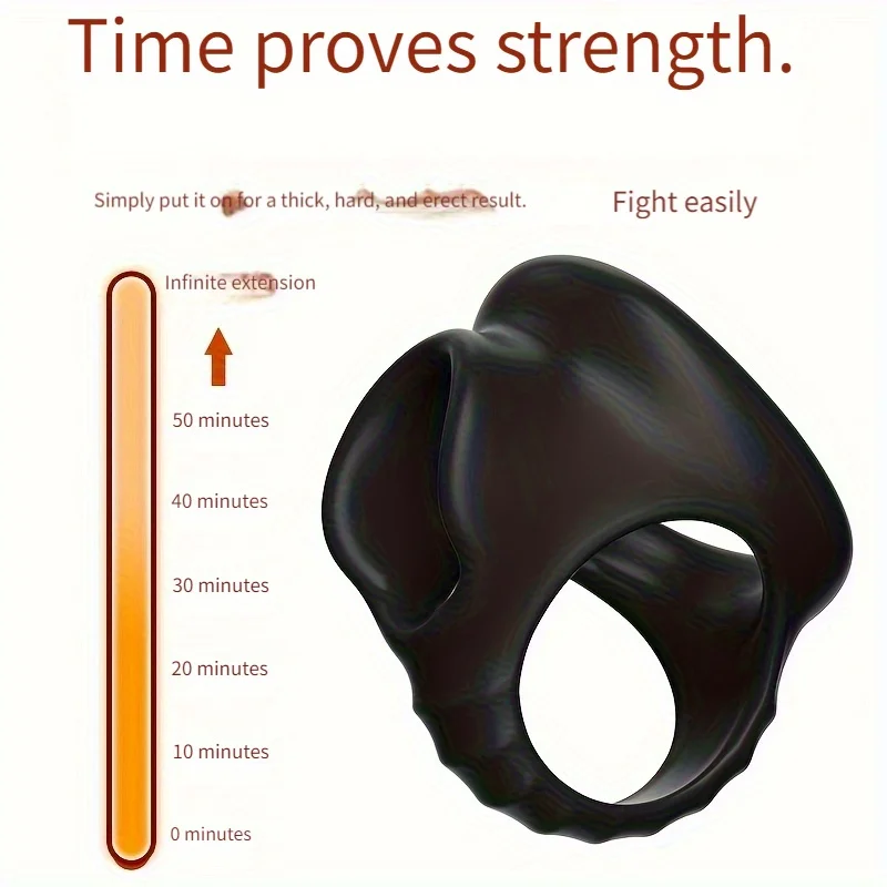 قابلة لإعادة الاستخدام سيليكون القضيب الدائري السائل المنوي قفل تأخير القذف الوقت دائم خاتم الديك للأزواج لعبة الجنس الكبار للرجال #2