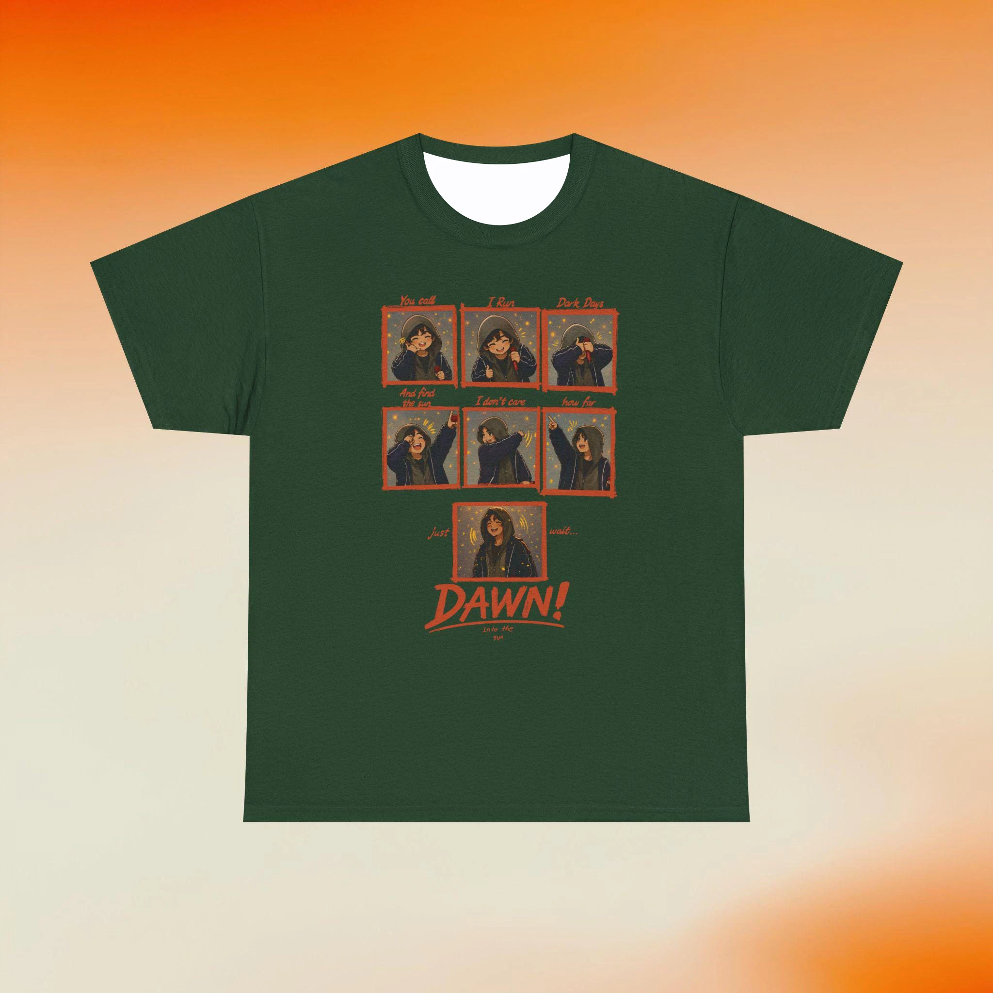 Koreanische Popkultur-inspirierte Sun Graphic Tee Fan-T-Shirts, einzigartiges Geschenk für K-Pop-Fans, lässiges Streetwear-T-Shirt – Detail 9