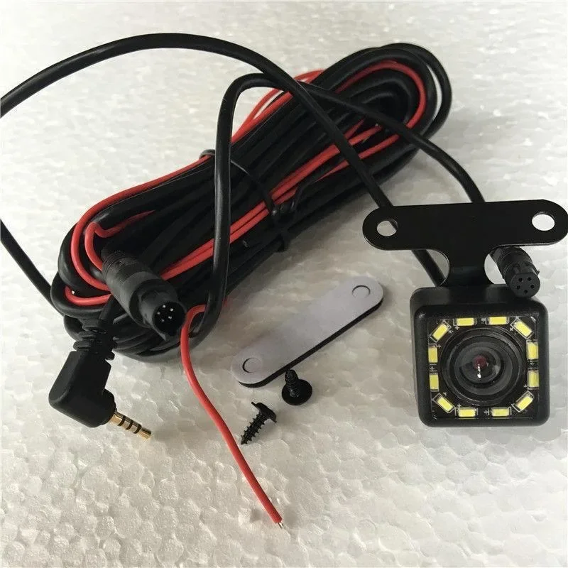 Reversing camera HD night market 5-pin 12-lamp waterproof and anti-howling color reversing video