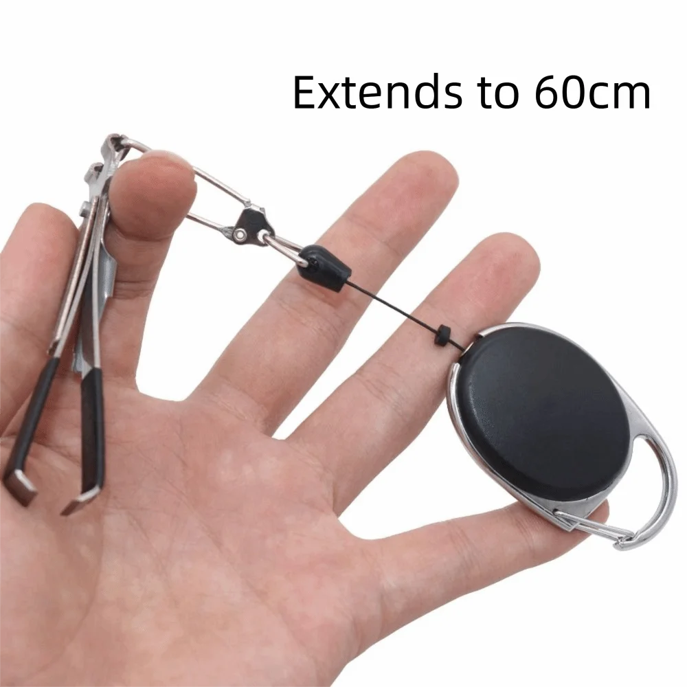

2Set Stainless Steel Fly Fishing Quick Knot Tool 4 in 1 Tool Lightweight Fishing Quick Knot Tool with Retractable Rope