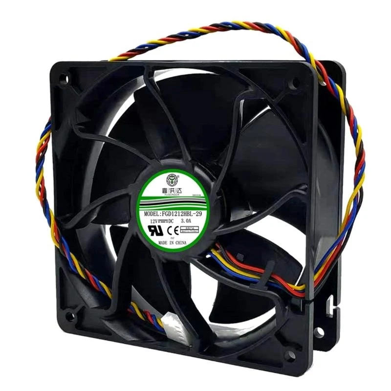 652F 120mm 12cm High Speed Cooling Fan FGD1212HBL-29 12V 4P Dual Ball Bearing for PC