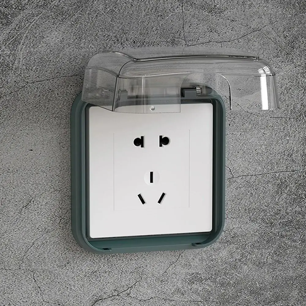 Penutup Pelindung Sakelar Tipe 86 Tahan Lama Pelindung Soket Berperekat Tahan Air Kotak Steker Stopkontak Tahan Percikan untuk Rumah