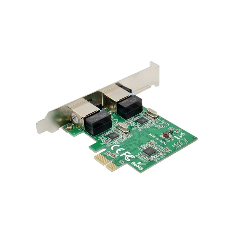 2 puertos RJ45 PCIe X1 Dual Gigabit Realtek 8111F + Intel ASM1082e filtro de chips PCI-E computadora tarjeta de red Lan 1000M