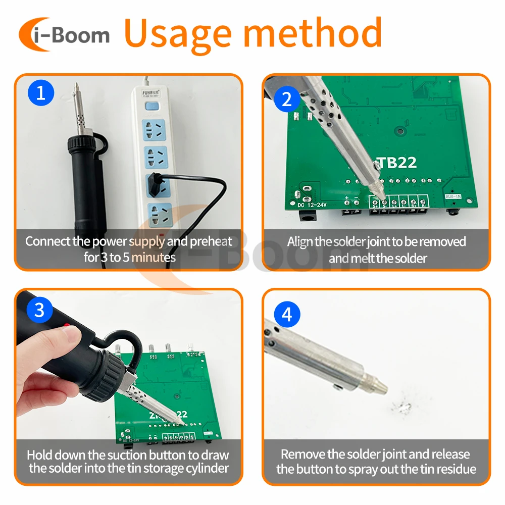 Electric Vacuum Welding Soldering Tin Sucker Vacuum 110V 220V Desoldering Pump Iron with Nozzle Automatic Removal Pen Tool Set