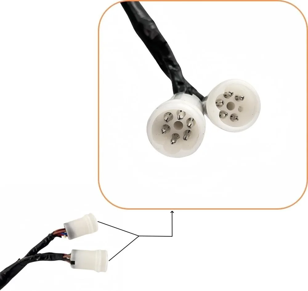 OEM 704-48207-13 محرك مزدوج بحري خارجي صندوق التحكم عن بعد تركيب علوي قبضة مزدوجة دفع لفتح لنوع الموصل #5