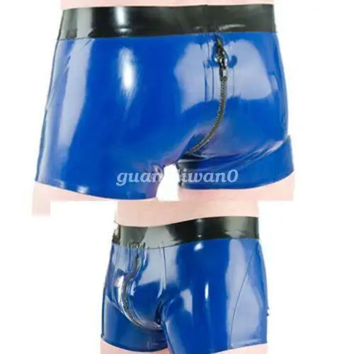 Gummi Latex Rubber Fashion shorts Ganzanzug Crotch zipper Zentai Anzug Suit