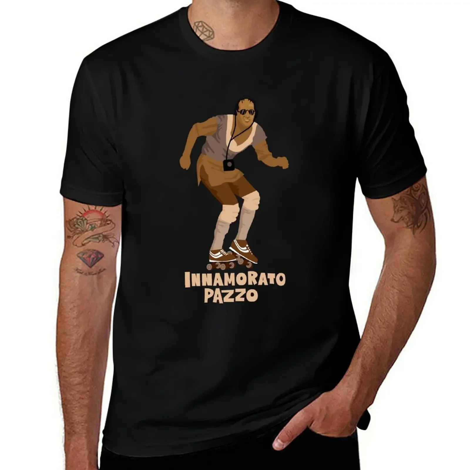 Innamorato Pazzo Tribute: Adriano Celentano Classic Tea - Give the Monkey Sugar T-Shirt blacks vintage shirts graphic tee men