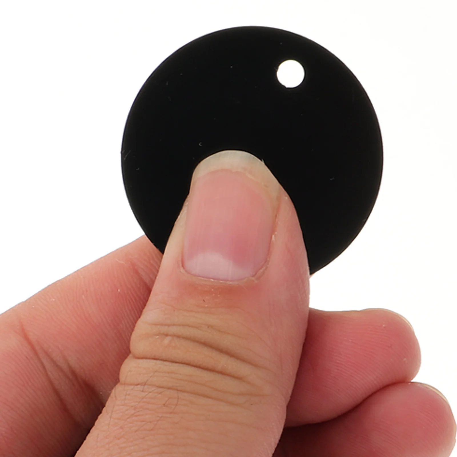 

25 pcs Aluminum Alloy Hanging Tags Black Color Pet ID Blank Labels for DIY Dog Name Charms Accessories Jewelry Making