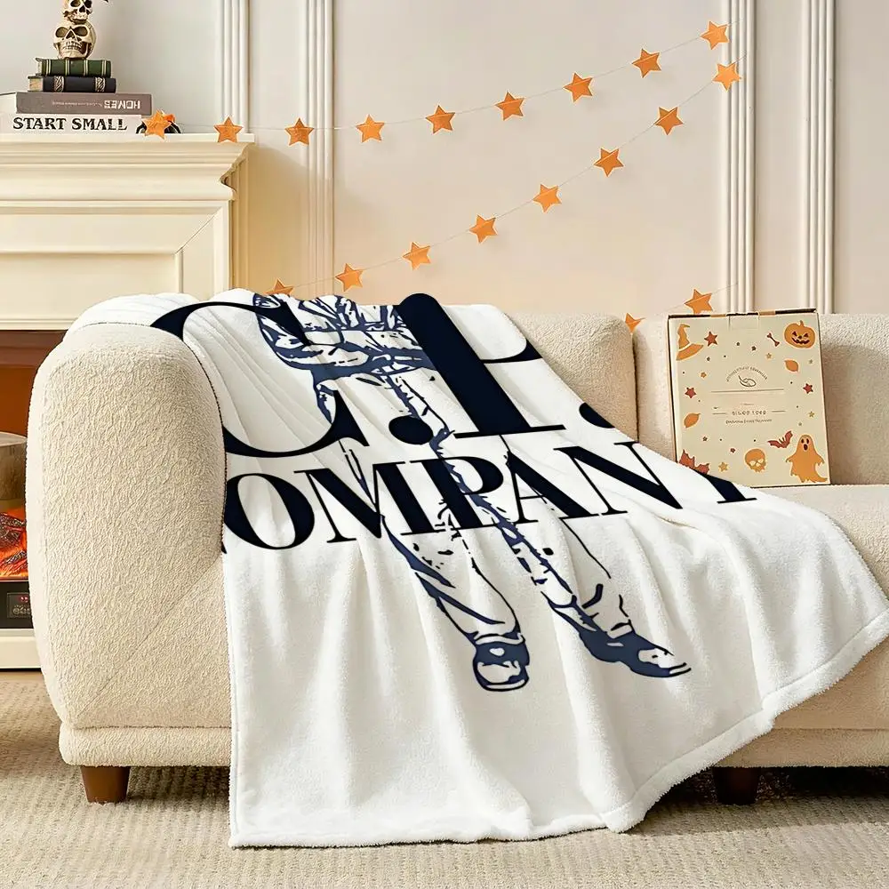 Fashion C.P. Company Throw 240g Lightweight Flannel Blanket, Soft Skin Throw Blanket for Sofa Bedroom