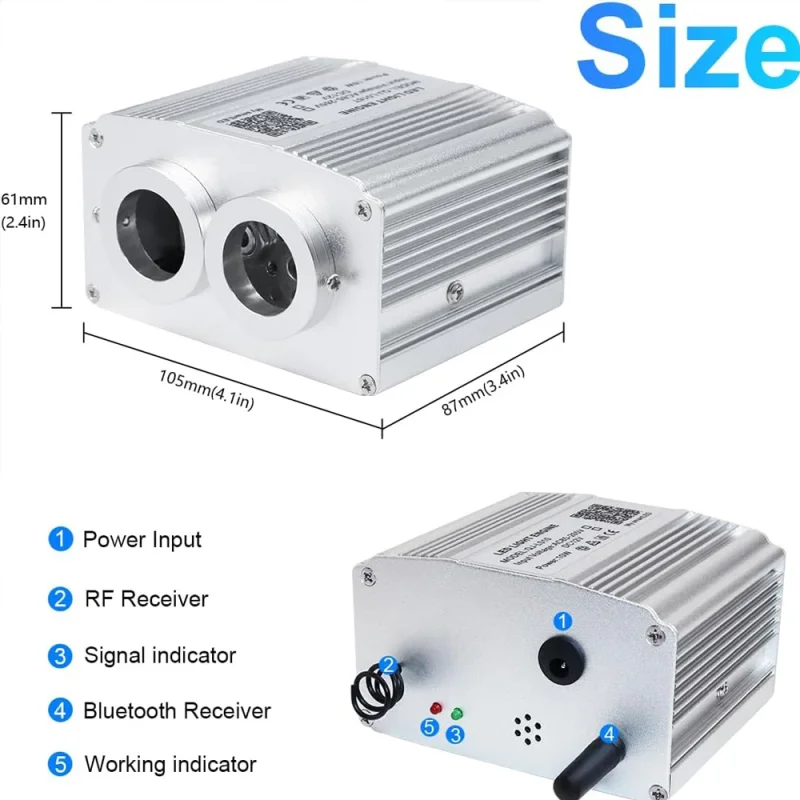 

New 16W RGBW Car Ceiling Starry Sky Light Music Control Car Roof Twinkle Star Sky Lamp Fiber Optic Ambient Light
