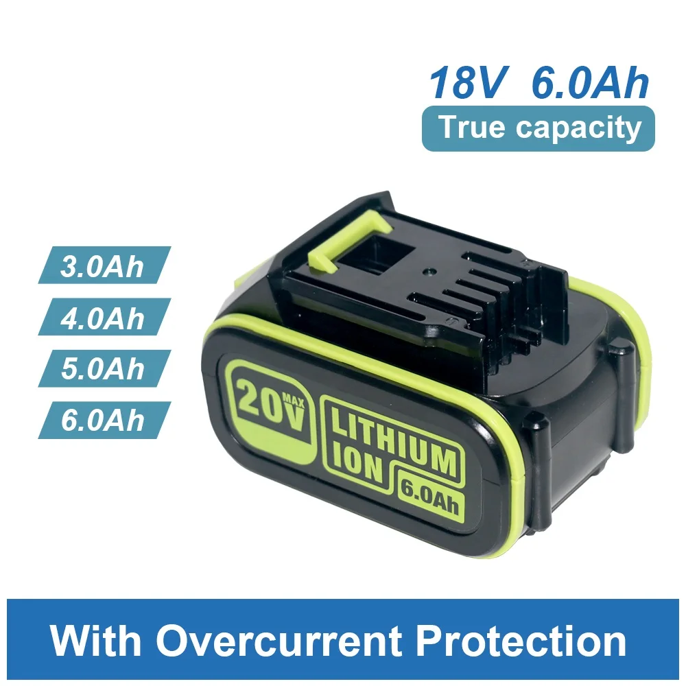 

18V 20V 3-6Ah 5Ah 18650 Li-ion Battery Replacement Battery for WORX 18V 20V WA3016 WA3023 WA3054 WA3027 WA3406 WU629 Power Tools