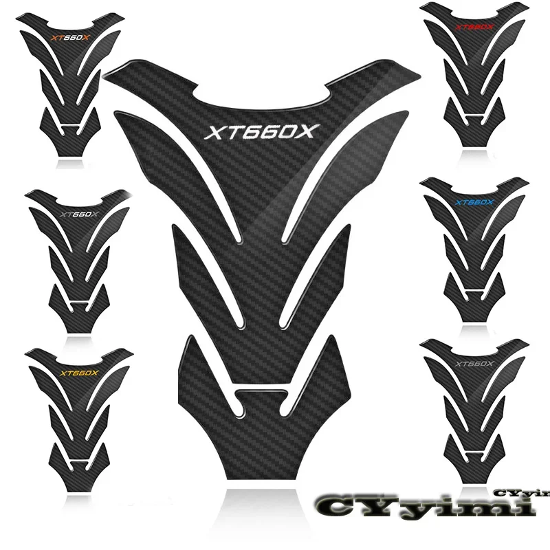 

3D Carbon Fiber Motorcycle Fuel Tank Pad Cover Protector Decal Stickers For XT660X XT 660 X XT 660X