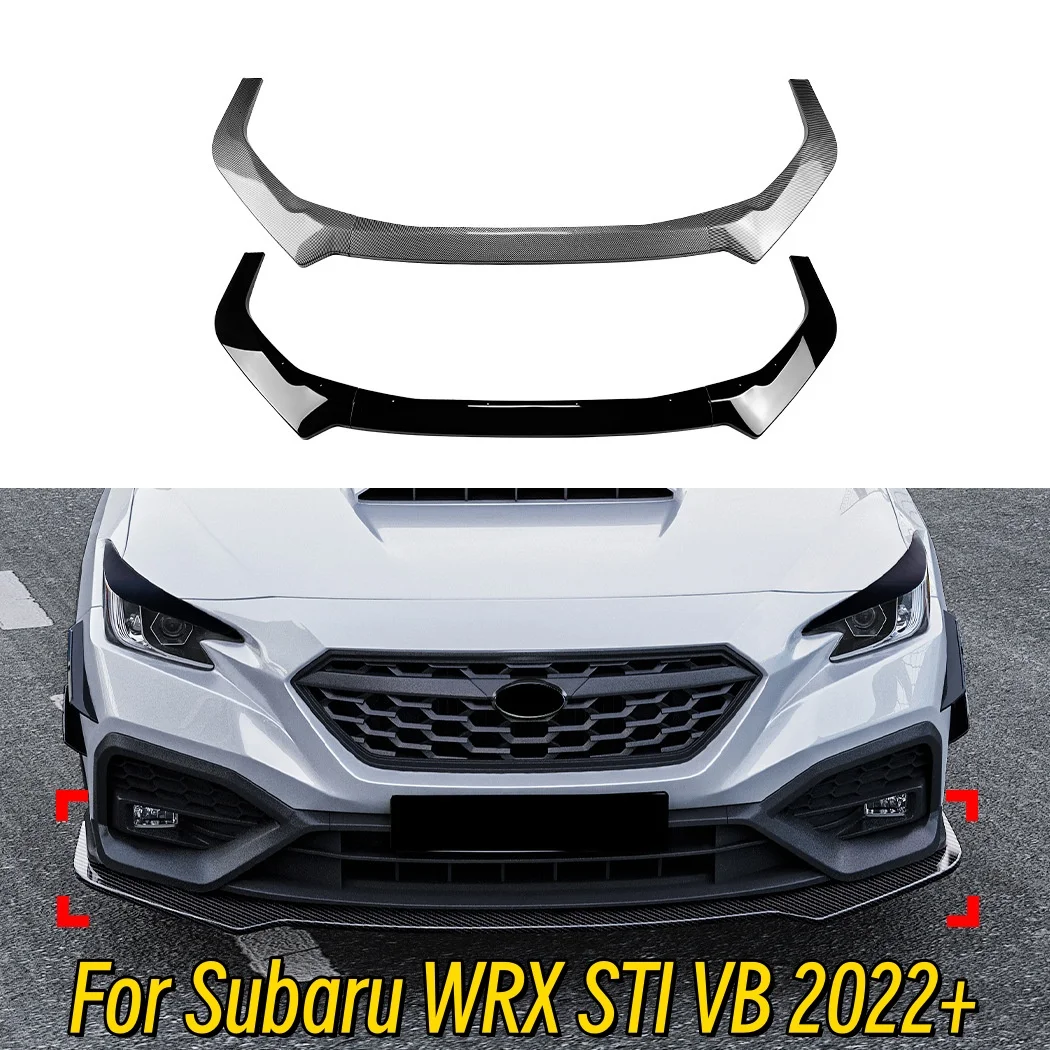 

For Subaru WRX STI VB 2022 2023 2024 Car Front Bumper Splitter Lip Spoiler Diffuser Body Kits Tuning Accessories Front Shovel