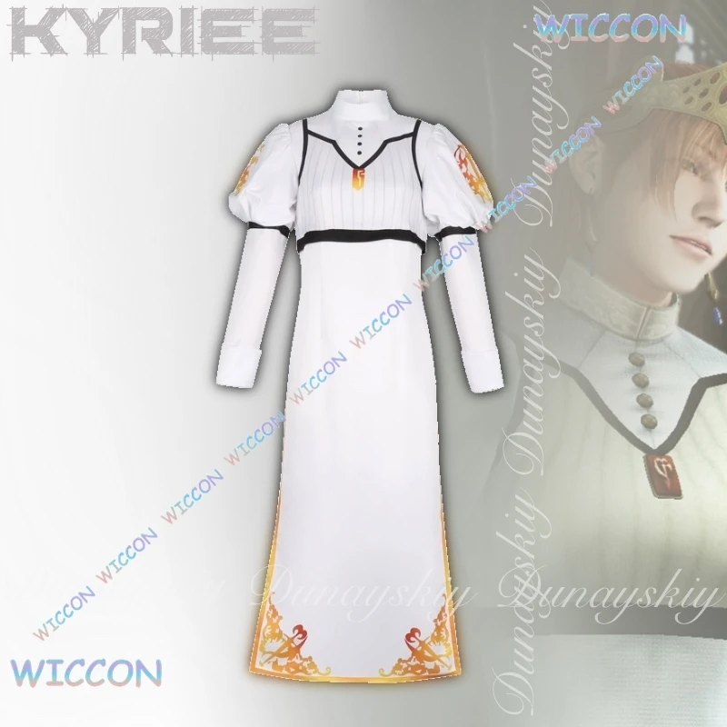 

Uniform/DMC Three Devil Game May Cry Kyriee Cosplay Human Woman With The Long White Dress With The Brown Wig Cosplay Costume