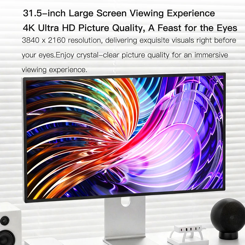 KUYCON P32D 60 Hz HDR Blue Light Filtering Function IPS 32-inch Desktop Computer Screen 4k Led Monitor Without Bracket