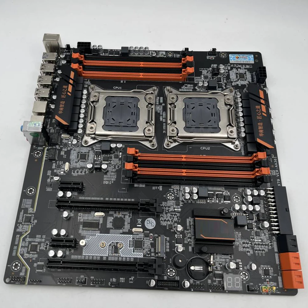 For HUANANZHI  X79 Motherboard Dual CPU LGA 2011 DDR3 E-ATX Motherboard X79 8D