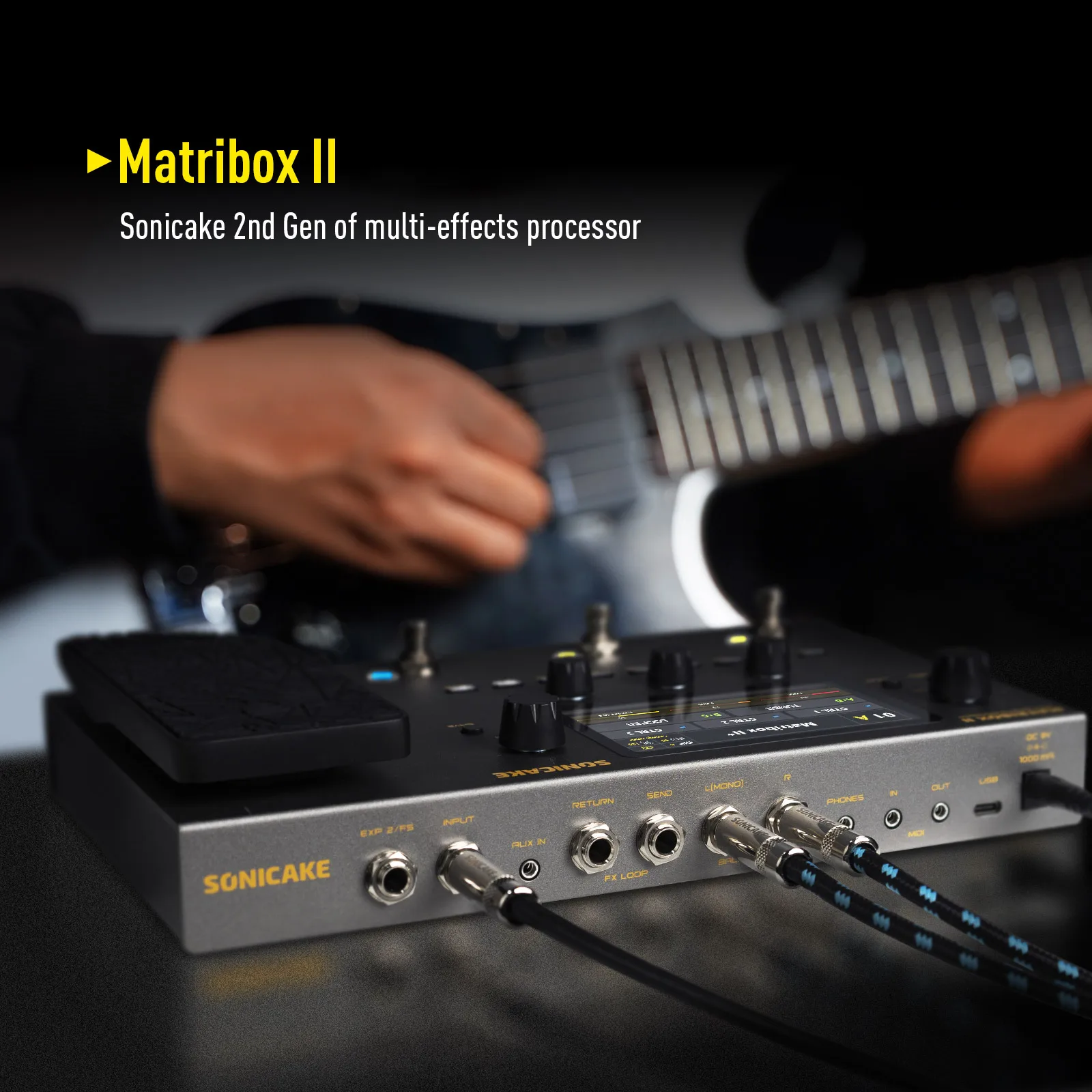 SONICAKE Matribox II Guitar Bass Amp Modeling Multi-Effects Processor with Expression Pedal FX Loop MIDI Stereo USB EU US Power