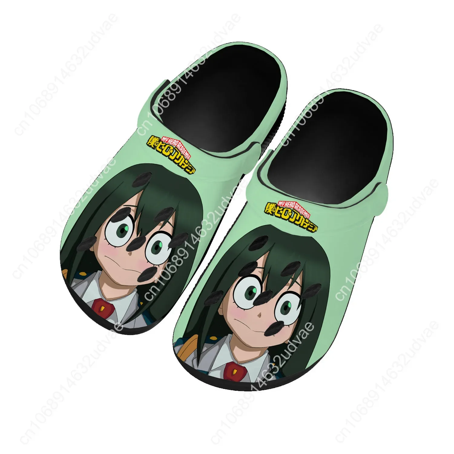 My Hero Academia Asui Tsuyu Water Shoe Men Women Teenager High Quality Home Garden Clogs Custom Sandals Breathable Hole Slippers