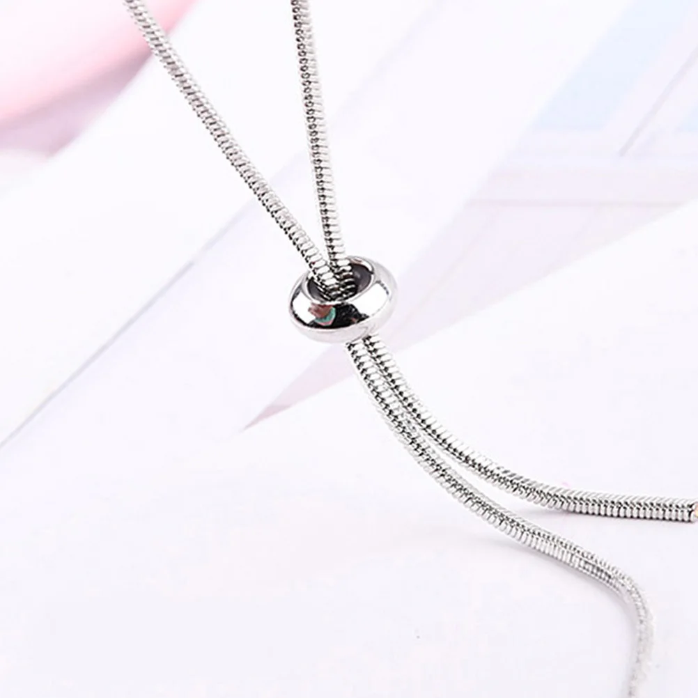 

20 Pcs Jewelry Stainless Steel Positioning Buckle Spacers Beads Charm for Bracelets Silver