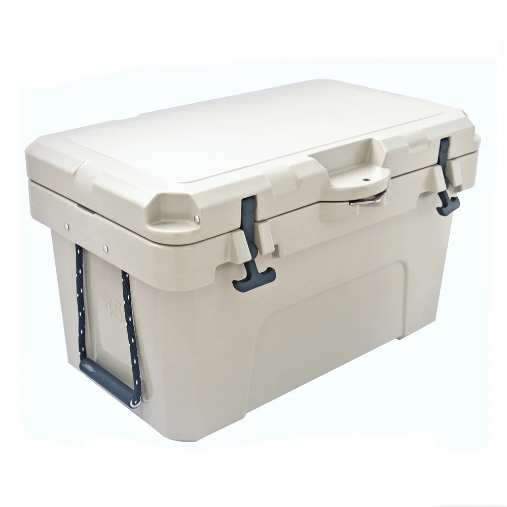Custom Large Portable 45l Cooler Square Plastic Ice Chest Food Camping Hard Rotomolded Coolers Box
