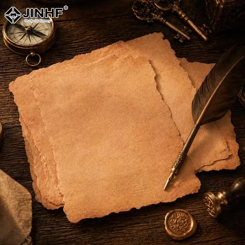 20 Pcs Retro Vintage Writing Paper Letter Papers Old Europe Style Romantic Brown Papers Scrapbooking Collection Papers