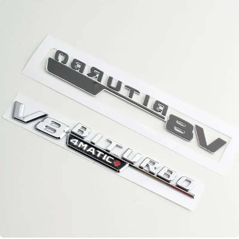 Car Fender Side Emblem V8 Biturbo 4matic Logo For Mercedes C63S W205 E63S W213 S63 W222 GLC63S X253 GLE63S W167 AMG Accessories